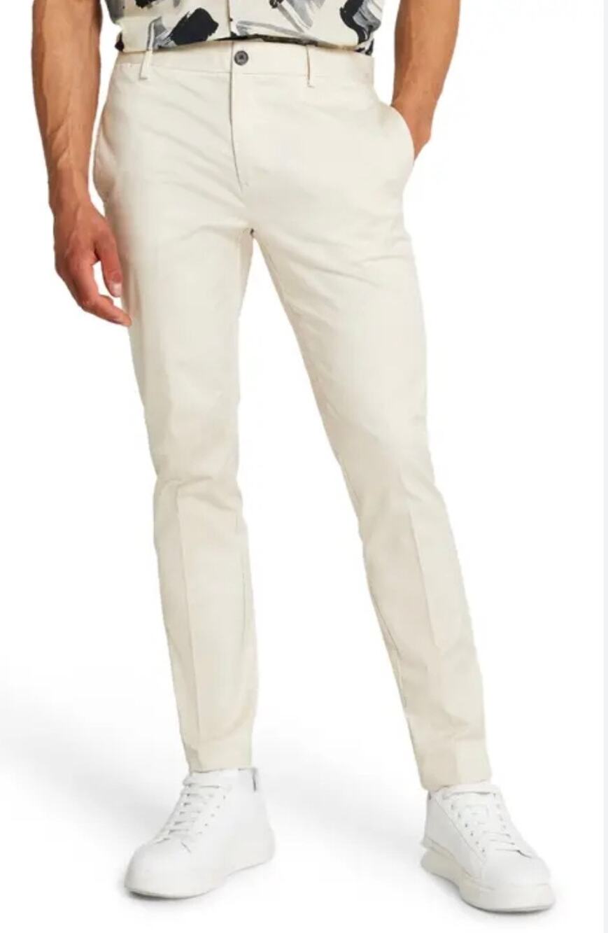Cutter & Buck Voyager Chino Pants Mens 32x32 white Casual Stretch coastal wear